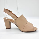 Vizzano 6262-456 Block Heel Slingback Mule in Beige