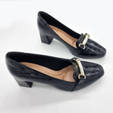 Beira Rio 4314-104 Block Heel Loafer in Black Croc