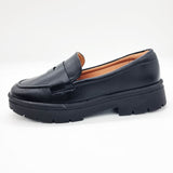 Vizzano 1422-100 Flat Loafer in Black Napa