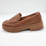 Vizzano 1422-100 Flat Loafer in Caramel Napa