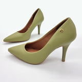 Vizzano 1184-1101 Pointy Toe Pump in Moss Green Napa