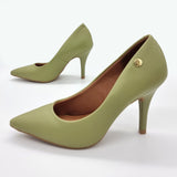 Vizzano 1184-1101 Pointy Toe Pump in Moss Green Napa