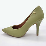 Vizzano 1184-1101 Pointy Toe Pump in Moss Green Napa