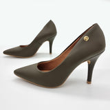 Vizzano 1184-1101 Pointy Toe Pump in Olive Napa