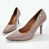 Vizzano 1184-1101 Pointy Toe Pump in Taupe Patent