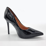 Vizzano 1421-100 Pointy Toe Stiletto Pump in Black Patent