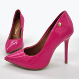 Vizzano 1421-100 Pointy Toe Stiletto Pump in Pink Patent