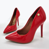 Vizzano 1421-100 Pointy Toe Stiletto Pump in Red Patent