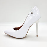 Vizzano 1421-100 Pointy Toe Stiletto Pump in White Patent