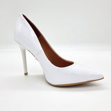 Vizzano 1421-100 Pointy Toe Stiletto Pump in White Patent