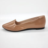 Moleca 5635-816 Pointy Toe Loafer Flat in Nude Patent