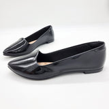 Moleca 5635-816 Pointy Toe Loafer Flat in Black Patent