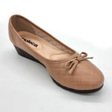 Moleca 5156-805 Low Heel Comfort Flat in Nude