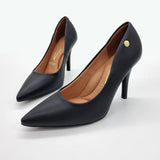 Vizzano 1184-1601 Pointy Toe Pump in Black Napa