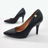 Vizzano 1184-1601 Pointy Toe Pump in Black Napa