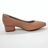 Modare 7340-123 Block Heel Pointy Toe Pump in Nude Napa