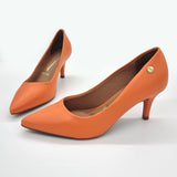 Vizzano 1185-702 Pointy Toe Pump in Orange Napa