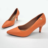 Vizzano 1185-702 Pointy Toe Pump in Orange Napa