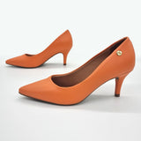 Vizzano 1185-702 Pointy Toe Pump in Orange Napa