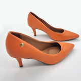 Vizzano 1185-702 Pointy Toe Pump in Orange Napa