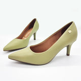 Vizzano 1185-702 Pointy Toe Pump in Moss Green Napa