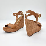 Vizzano 6283-2000 Wedge Sandal in Camel Napa