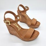 Vizzano 6283-2000 Wedge Sandal in Camel Napa