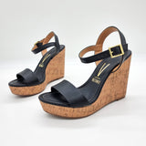 Vizzano 6283-2000 Wedge Sandal in Black Napa