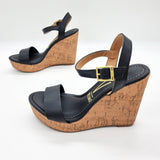 Vizzano 6283-2000 Wedge Sandal in Black Napa