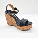 Vizzano 6283-2000 Wedge Sandal in Black Napa