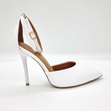 Vizzano 1421-102 Pointy Toe Ankle Strap Pump in White