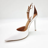 Vizzano 1421-102 Pointy Toe Ankle Strap Pump in White