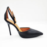 Vizzano 1421-102 Pointy Toe Ankle Strap Pump in Black