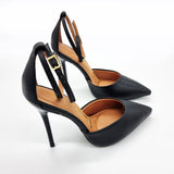 Vizzano 1421-102 Pointy Toe Ankle Strap Pump in Black