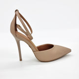 Vizzano 1421-102 Pointy Toe Ankle Strap Pump in Beige