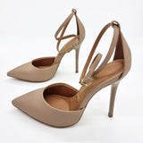 Vizzano 1421-102 Pointy Toe Ankle Strap Pump in Beige