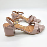 Vizzano 6291-927 Block Heel Sandal in Taupe Patent