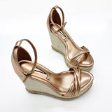 Vizzano 6283-6113 Ankle Strap Wedge Sandal in Rose Gold