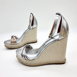 Vizzano 6283-6113 Ankle Strap Wedge Sandal in Silver