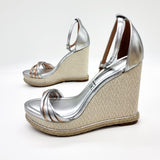 Vizzano 6283-6113 Ankle Strap Wedge Sandal in Silver