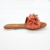 Moleca 5297-446 Ruffled Slip-on Sandal in Papaya