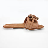 Moleca 5297-446 Ruffled Slip-on Sandal in Nude