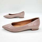 Vizzano 1206-200 Pointy Toe Flat in Taupe Patent