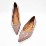 Vizzano 1206-200 Pointy Toe Flat in Taupe Patent