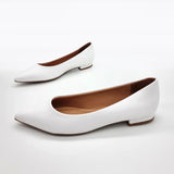 Vizzano 1206-200 Pointy Toe Flat in White Napa