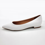 Vizzano 1206-200 Pointy Toe Flat in White Napa