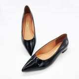 Vizzano 1206-200 Pointy Toe Flat in Black Napa