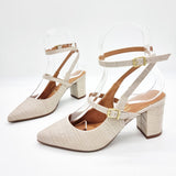 Vizzano 1290-824 Strappy Pointy Toe Pump in Beige