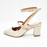 Vizzano 1290-824 Strappy Pointy Toe Pump in Beige