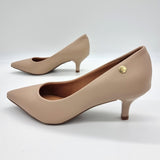 Vizzano 1122-828 Kitten Heel Pointy Toe Pump in Beige Napa